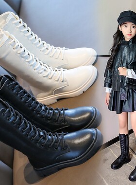 单里绒里高筒靴儿童秋冬公主
