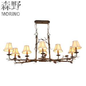 森野照明原创 美式乡村吊灯客厅餐厅别墅民宿创意小鸟松果吊灯
