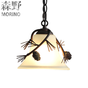 【森野照明小众精品独家设计】美式乡村过道入户倒台客厅松果吊灯