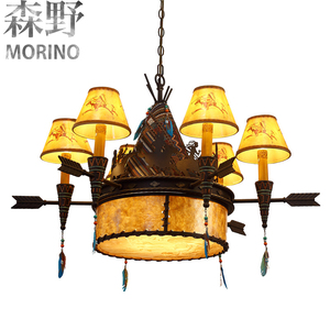 森野照明 美式乡村吊灯客厅餐厅卧室咖啡厅别墅民宿复古创意吊灯