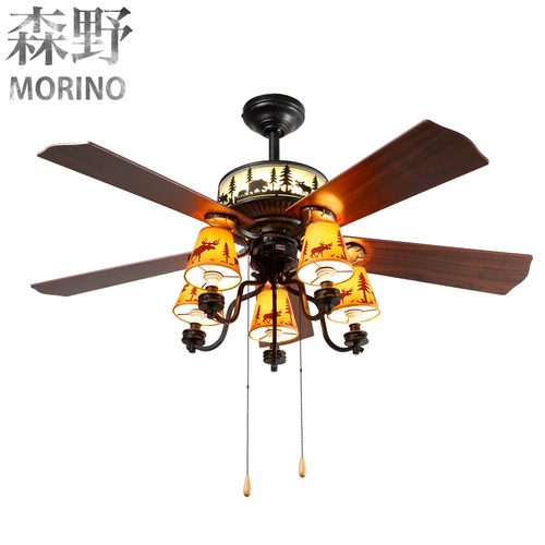 照明欧美吊扇灯乡村复古