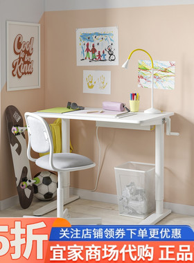 IKEA宜家雷拉铁拉坐/站两用式办公桌白色117x60厘米90x60厘米