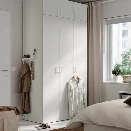 IKEA宜家代购拉思塔尔衣柜组合白色带加高件120x62x237厘米收纳柜