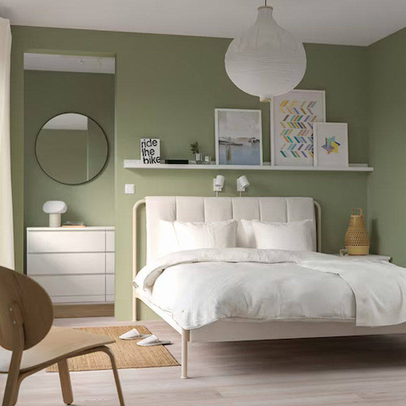 IKEA宜家泰洛森软包床架库斯达1.5米1.8米家用小户型用简约