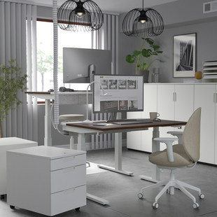 IKEA宜家米特丛坐站两用式办公桌电脑学生学习电动升降桌120x80cm