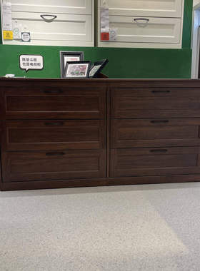 IKEA宜家松耶桑德六斗抽屉柜褐色白色家用客厅收纳柜161x81 厘米