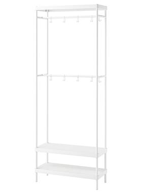 IKEA宜家代购马凯帕衣架鞋储单元白色78x32x200厘米家用挂衣架