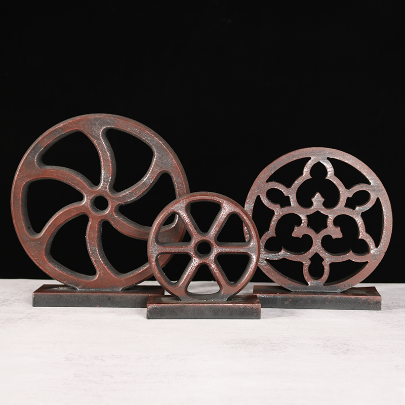 齿轮木质复古怀旧客厅玄关书架