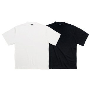 廓形小领口 日本面料短款 False Inception基础纯黑白冰感空气短袖