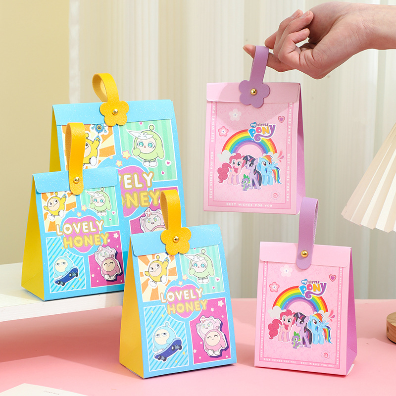 儿童生日礼盒宝宝周岁伴手礼袋幼儿园装零食分享小马宝莉空盒子