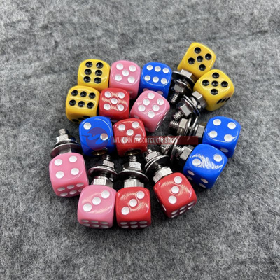 适用本田Giorno+NW F125三阳蜂鸟改装骰子车牌照框螺丝装饰气嘴帽