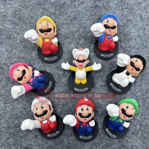 适用本田Giorno+NW F125三阳蜂鸟车头装饰公仔贴花马里奥立体车贴