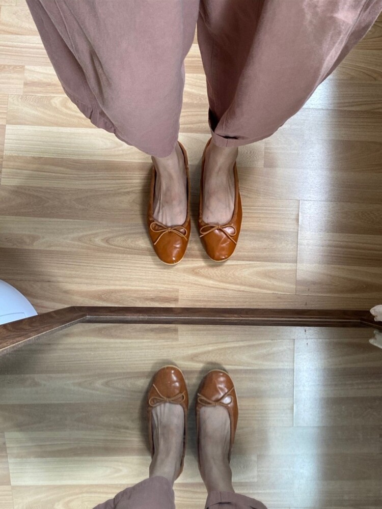 UJIN MA MA MA KOREA WOMENS SHOES TEMPERAMENT SINGLE SHOES WOMENS SHOES BALLET STYLE WOMENS SILVER VINTAGE FRENCH FLAT SMALL LEATHER SHOES