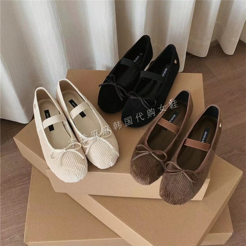 平底芭蕾风玛丽珍蝴蝶结外传鞋子