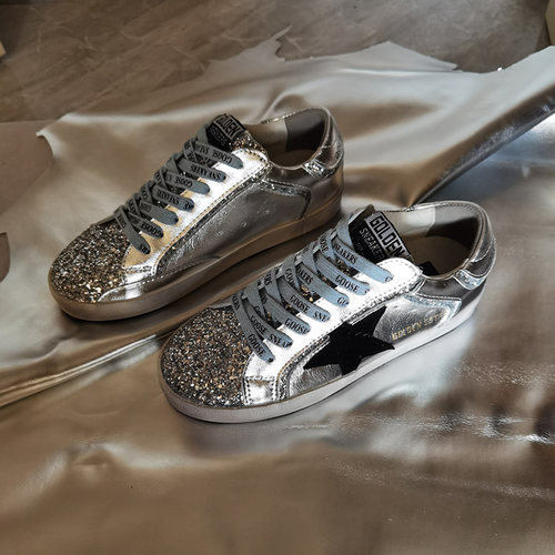 休闲鞋韩版星星鞋银色亮片板鞋女