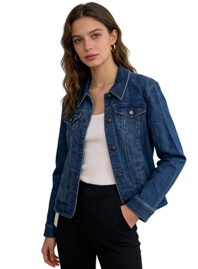 A7639外贸欧美潮流女士牛仔外套新款翻领单排扣时尚显瘦上衣