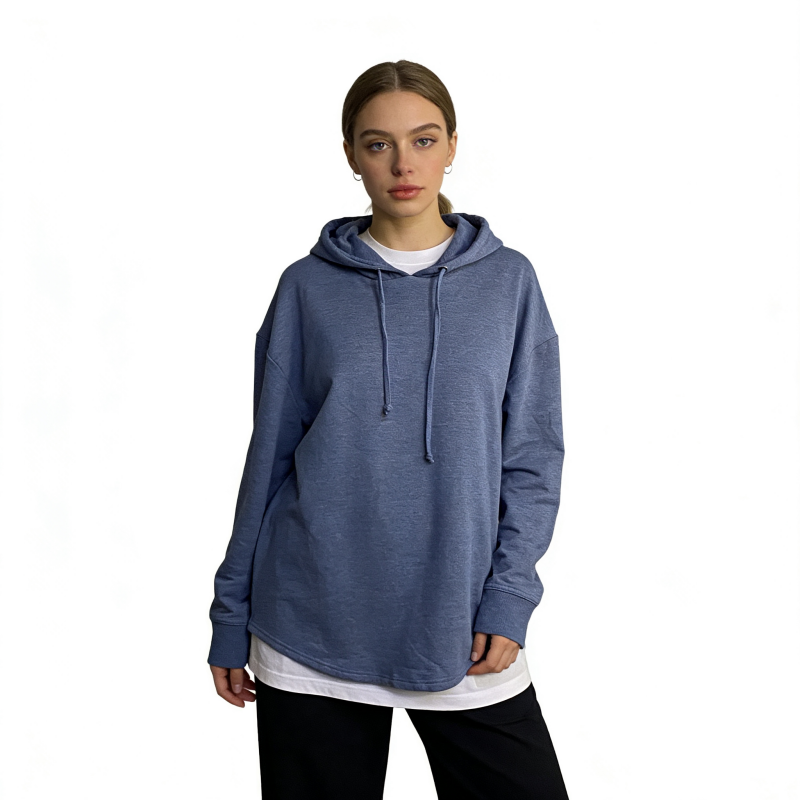 I5850外贸欧美单女士卫衣新款连帽套头宽松慵懒风休闲时尚上衣