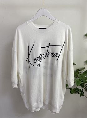 II5891任3件包邮外贸日单潮流男士T恤圆领宽松休闲短袖针织上衣