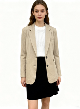 EE5307任3件包邮外贸欧美女士西装新款翻领单排扣通勤风气质外套