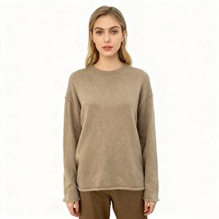 圆领宽松慵懒风毛衣线衫 D018任3件 新款 外贸欧美女士针织衫 包邮