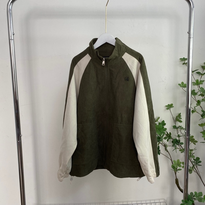 A2152任3件包邮男士休闲外套新款立领拼色灯芯绒开衫学院风上衣