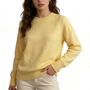 K5895外贸欧美单女士毛衣冬款 半高领套头纯色宽松百搭打底针织衫