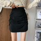 B7805任3件 外贸日单女士性感包臀裙高腰褶皱设计半身裙短裙 包邮