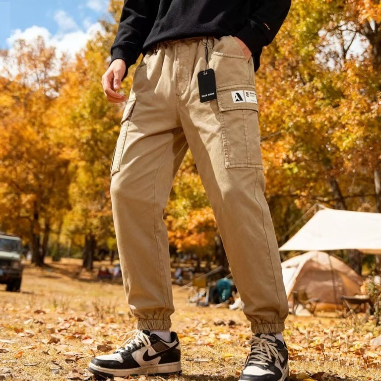 ABLE JEANS男士工装裤25秋新品立体多口袋束脚复古潮流九分休闲裤