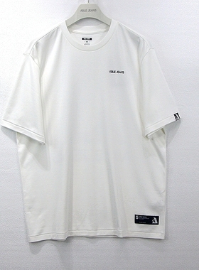 舒适棉ABLE JEANS夏季男女短袖白色立体圆领冰凉宽松潮流t半袖