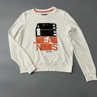 外套 纯棉印花圆领宽松运动休闲上衣长袖 ABLE JEANS女卫衣25秋新品