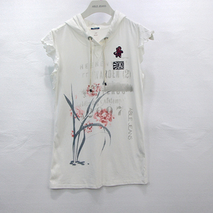 潮流运动休闲半袖 ABLE 全棉印花时尚 体恤夏新品 潮T JEANS女士短袖