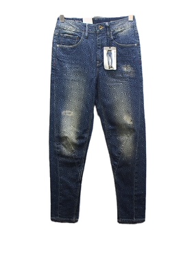 ABLE JEANS女士牛仔裤中性印花复古锥形宽松弹力水洗百搭休闲长裤