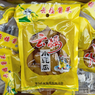 海宁特产下饭菜斜桥榨菜云楼酱菜小乳瓜250克酱瓜咸菜