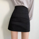 黑色高腰短裙包臀a字半身裙女2024新修身 包裙显瘦一步短裙子春夏