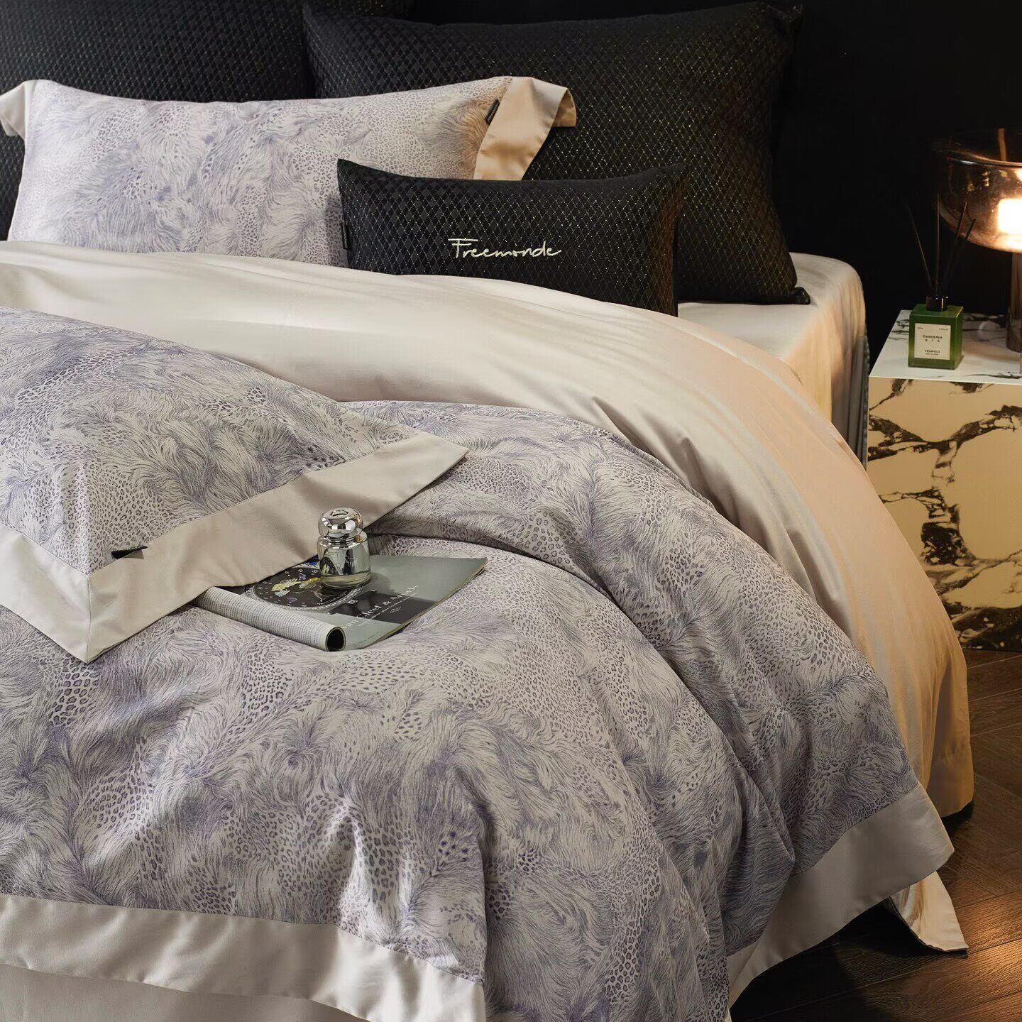 Freemonde软糯裸感天丝棉磨毛柔软保暖好睡眠床品亲肤舒适四件套