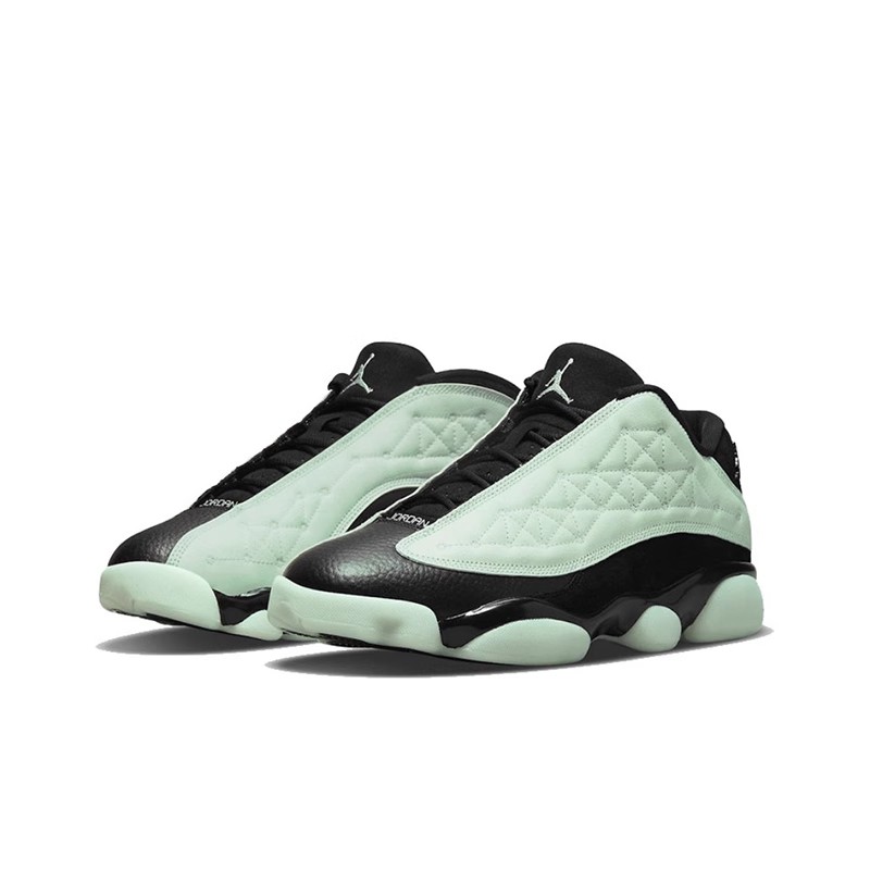 NIKE AIR JORDAN AJ13男子黑绿光棍节低帮运动篮球鞋 DM0803-300