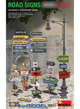 恒辉模型 MiniArt 35611 1/35 情景配件 场景用 意大利路标
