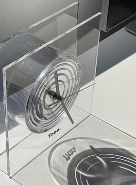 树的岛Tree原创桌面时钟表摆台放式件高颜值创意装饰品亚克力设计