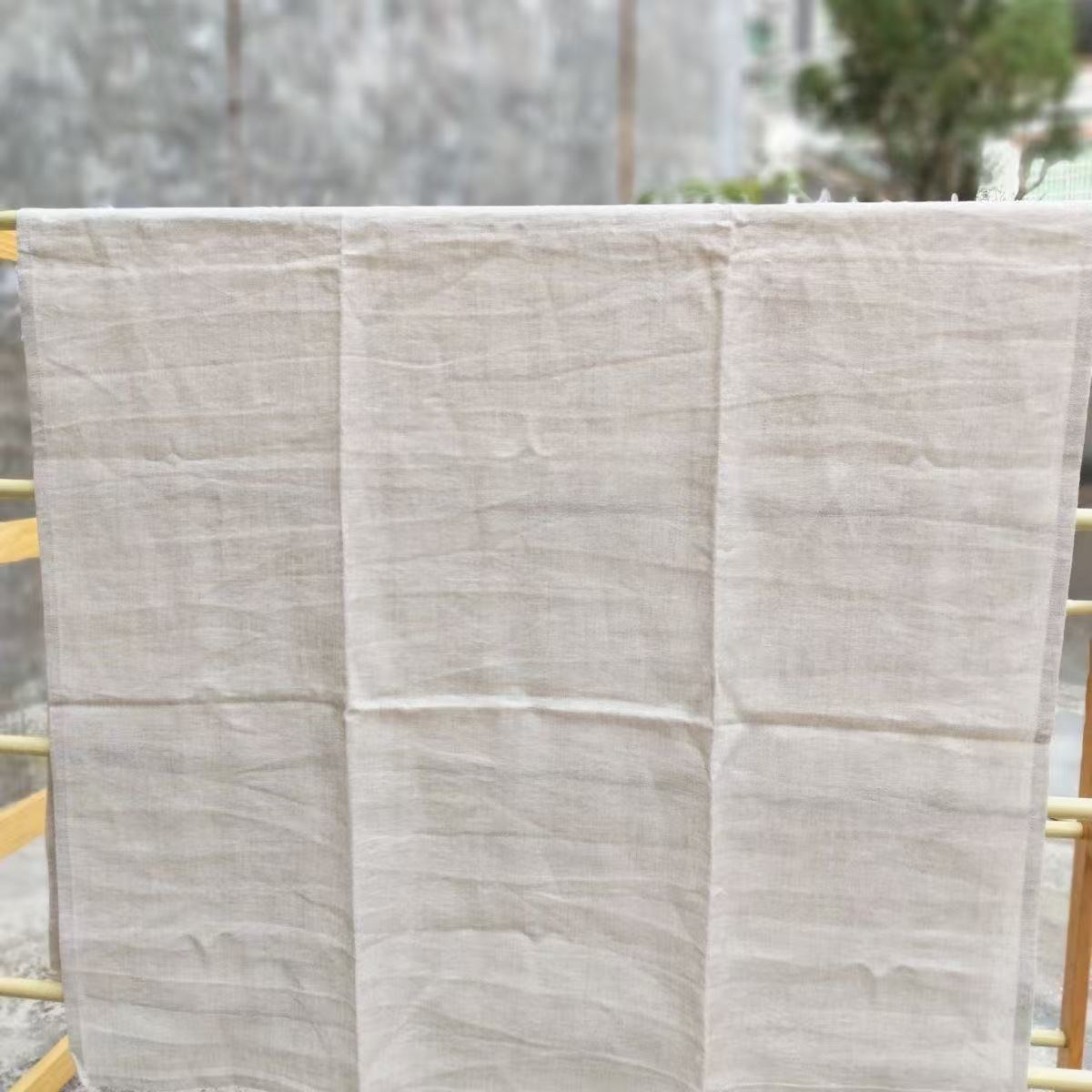 雨露麻汉麻纯亚麻浴巾抗菌除螨快干出差便携隔脏巾空调房披巾