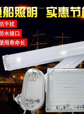 船舶照明索晶极光抗干扰防水船用led灯管24V220伏冰舱灯冰仓灯