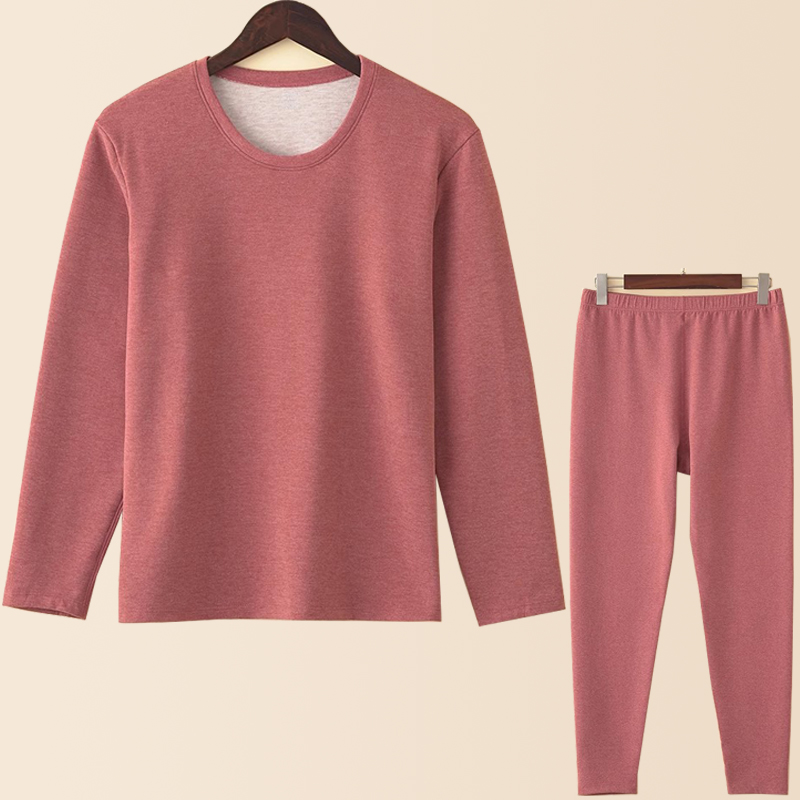 德绒磨毛保暖内衣套装