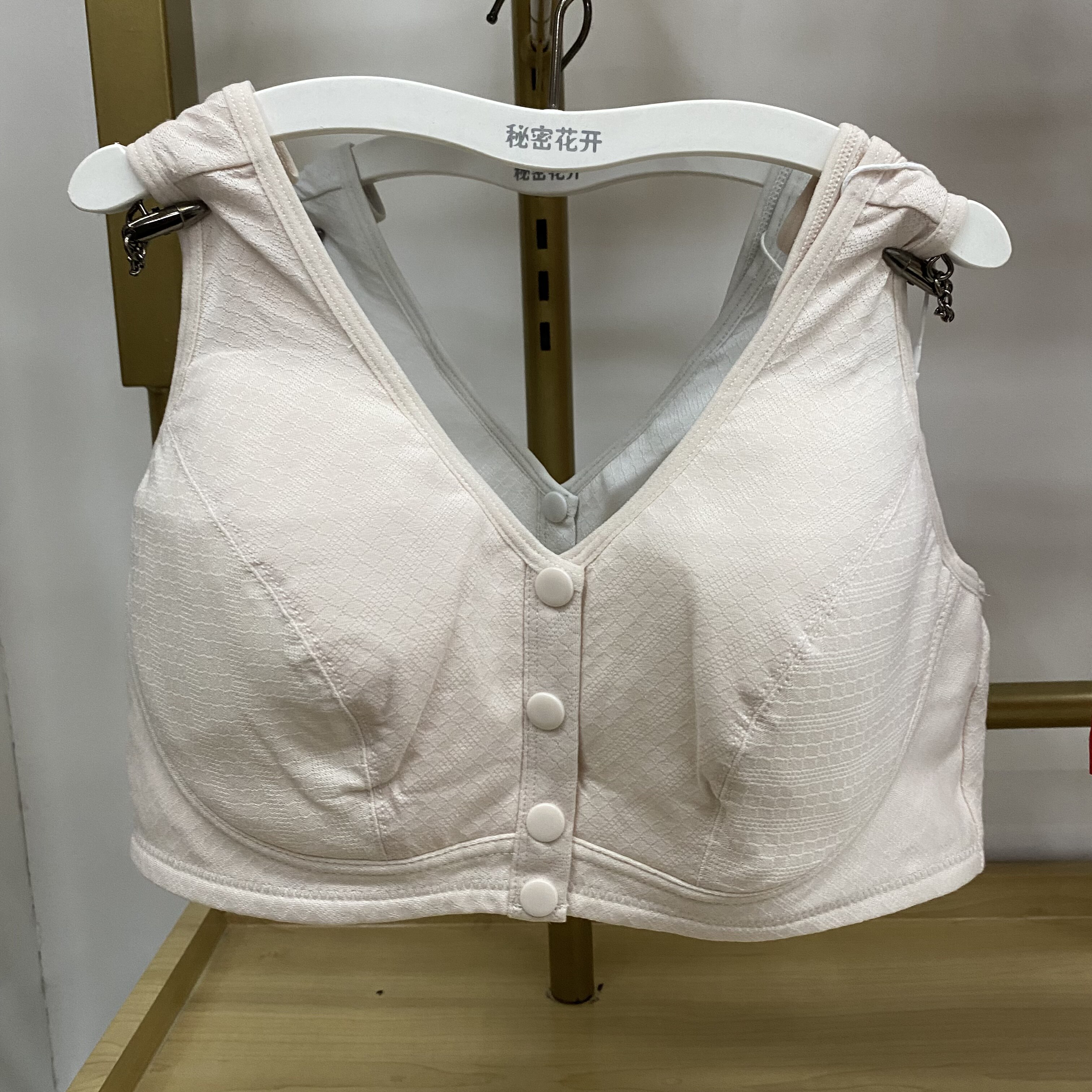 大码中老年妈妈文胸前扣薄款棉质前哺乳喂奶透气吸汗内衣背心胸罩