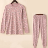 中老年保暖内衣打底棉毛衫 女士全棉大码 套装 秋冬妈妈纯棉秋衣秋裤