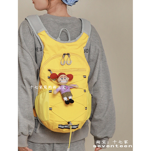 十七家户外轻便防水双肩包女蜜蜂包徒步旅游登山包运动背包电脑包