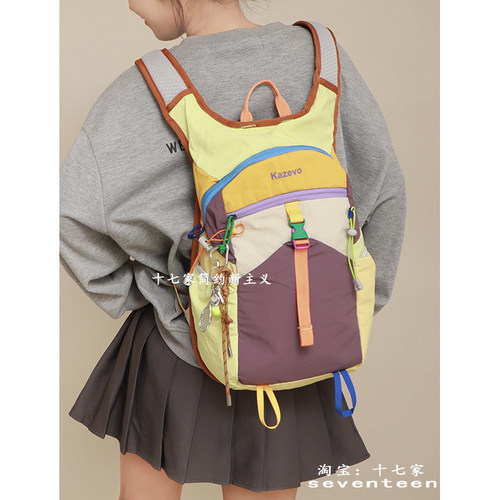 遇见若兮轻便防水登山包电脑包大