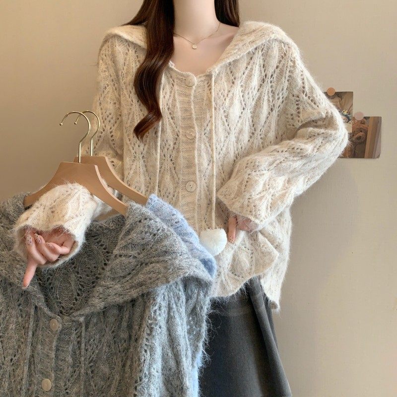 大码女装2025秋季新款胖MM时尚百搭海军领长袖上衣开衫正肩毛衣潮,女装/女士精品,大码内搭,淘宝优惠券,粉丝福利购,淘宝优惠卷