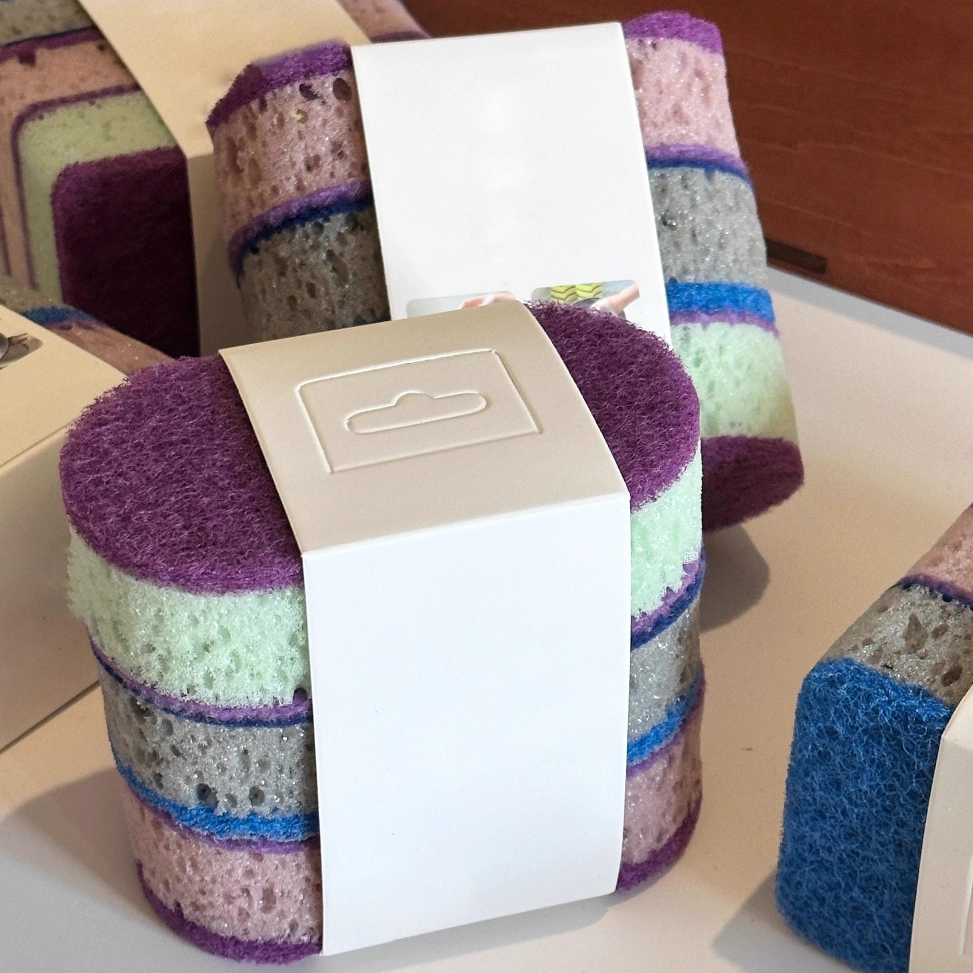 高密度百洁布洗碗海绵刷三支装