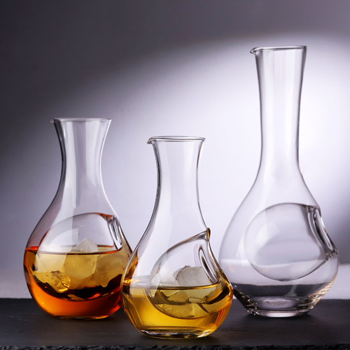 日式水晶玻璃冰酒器家用冰酒壶创意醒酒器温酒分酒器清酒壶冷酒壶