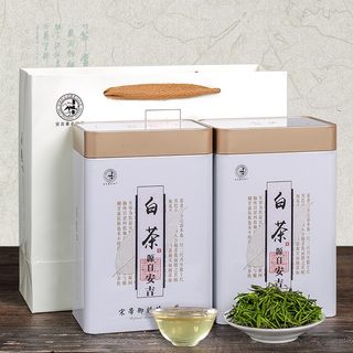 正宗安吉特产白茶礼盒装高档礼品茶2024新茶明前绿茶罐装茶叶500g