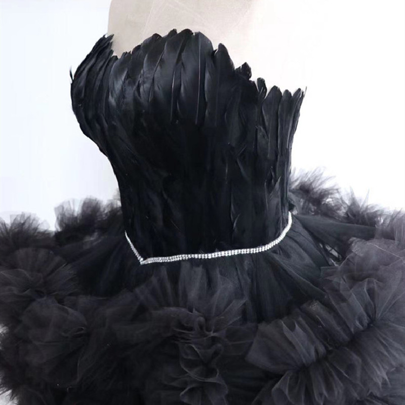 性感公主抹胸无袖短款蓬蓬裙礼服